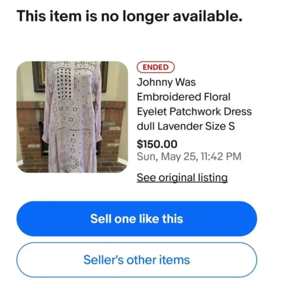 Johnny Was Embroidered Floral Eyelet Patchwork Dress black goth M tunic coastal - Picture 12 of 12